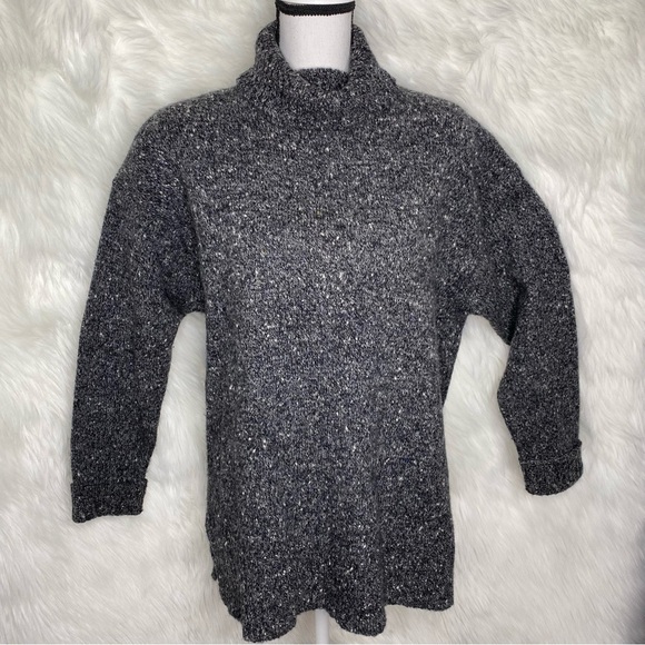 15. Vintage Express Tricot Chunky Wool Turtleneck Tunic 90s Sweater Size Large - Picture 3 of 15